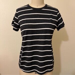 Time and Tru | S | Grey Striped Short Sleeve Tee